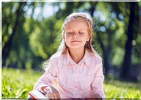 Girl in a meadow.