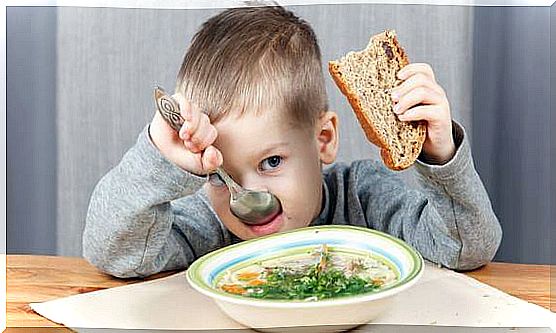 Do not force the child to eat because of the concentration of food