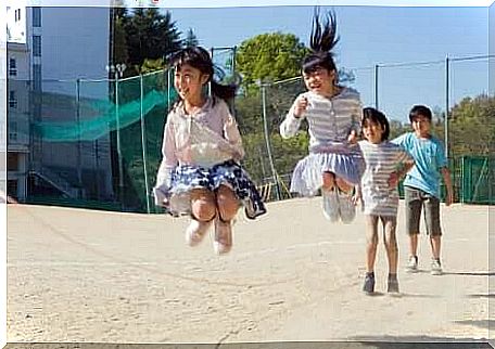 No breaks, yes or no?  Children play bouncy rubber