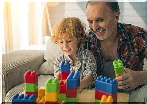 Symbolic thinking in children can be encouraged by building blocks and puzzles