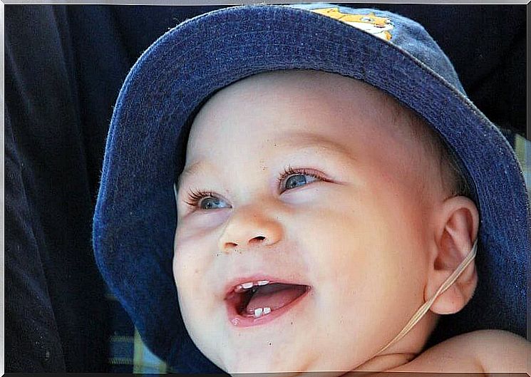 Brushing teeth in babies